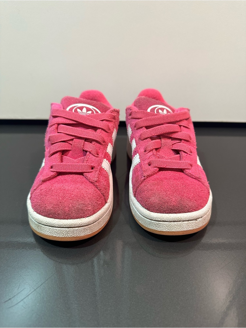 Adidas Girls Pink Suede Sneakers Size 10